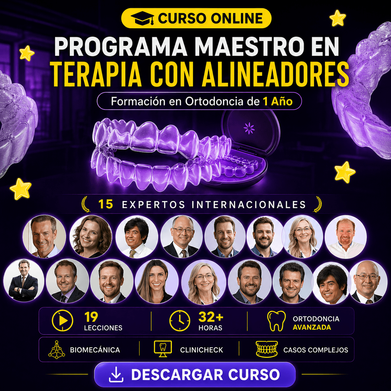 Un programa de un año sobre terapia con alineadores